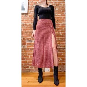 Urban Outfitters Menswear Printed Midi Skirt with Buttons